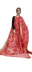 Organza Silk Linen Saree SILK ZONE