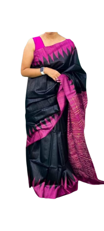 TUSSAR SILK PRINT SAREE