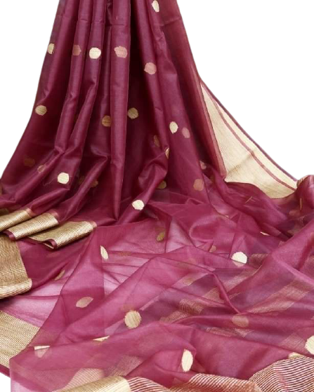 Soft Silk Zari Butta With Kaddi Border SILK ZONE