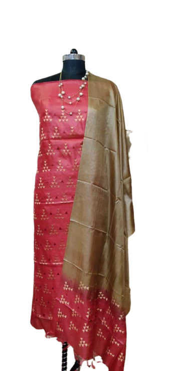 Tussar Silk Embroidery Suit SILK ZONE