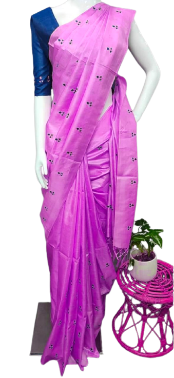 Tussar Silk Embroidery Saree SILK ZONE