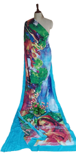 Khadi Linen Prink Saree SILK ZONE