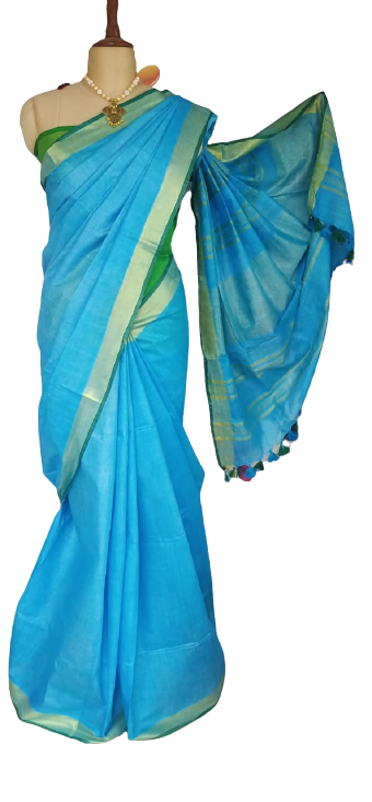 Khadi Linen Saree SILK ZONE