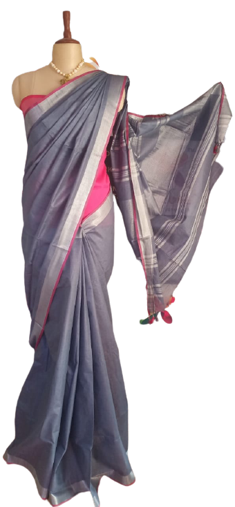 Khadi Linen Saree SILK ZONE