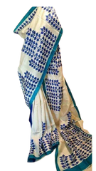 Pure Tussar Silk print saree