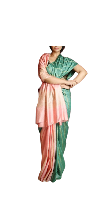 Soft Silk Stripes Saree  With Exclusive Offer Buy 1 and Get 1 free SILK ZONE