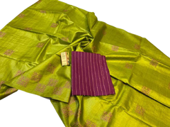 Tussar Desi Kora Silk Saree M J HANDLOOMS