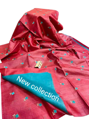 Tussar Kora Silk Saree M J HANDLOOM