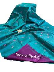 Tussar Kora Silk Saree M J HANDLOOMS