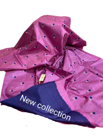 Tussar Kora Silk Saree M J HANDLOOM