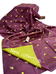 Tussar  Kora Silk Saree M J HANDLOOM