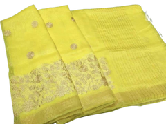 Silk Linen Embroidery Saree M J HANDLOOMS