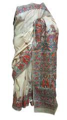 Pure Tussar Silk print saree