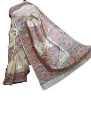 Pure Tussar Silk print saree