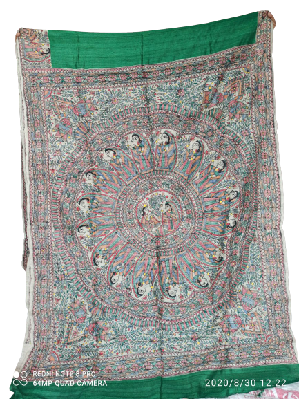 TUSSAR SILK PRINT SAREE