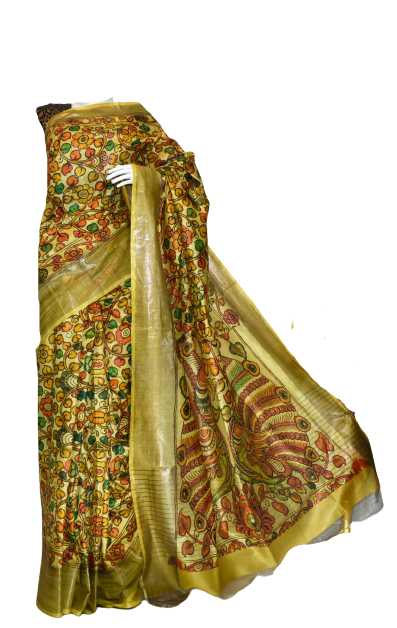 Pure Tussar Silk print saree