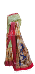 Pure Tussar Silk print saree