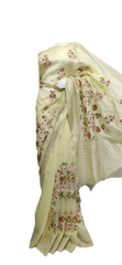 Silk linen Embroidery saree M J HANDLOOMS