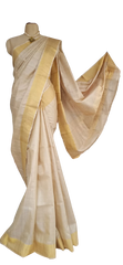 Tussar Kosa Silk Plane Saree M J HANDLOOMS