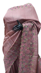 Tussar Silk Hand Embroidery Cutwork SILKZONE