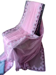 Tussar Silk Hand Embroidery Cutwork SILK ZONE