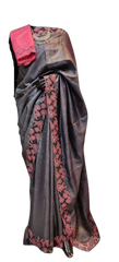 Tussar Silk Hand Embroidery Cutwork SILKZONE
