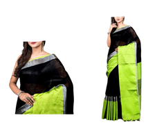 Pure Linen Saree M J HANDLOOMS
