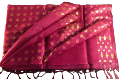 Organza Linen Cutwork Saree M J HANDLOOMS