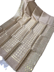 Organza Linen Cutwork Saree M J HANDLOOMS