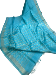 Organza Linen Cutwork Saree M J HANDLOOMS