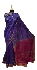 Tussar Munga Silk Zari Butta Saree HIND SILK
