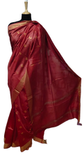 Tussar Munga Silk Zari Butta Saree HIND SILK