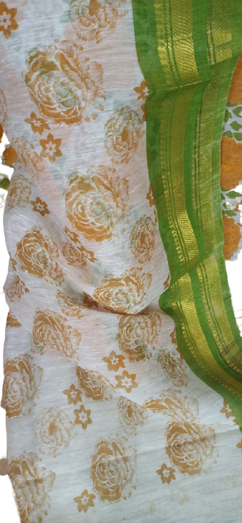 Organza Silk Linen Saree SILK ZONE
