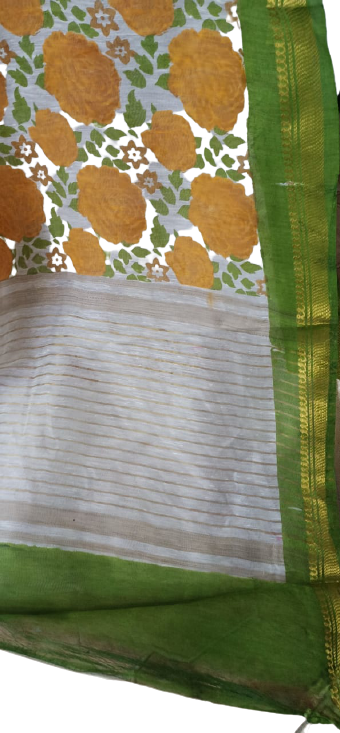 Organza Silk Linen Saree SILK ZONE