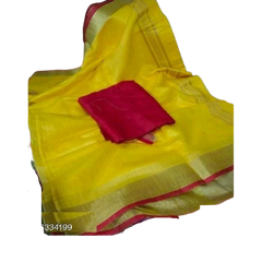Khadi Linen Saree M J HANDLOOM
