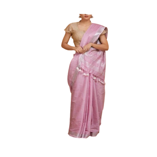 Khadi Linen Saree M J HANDLOOM