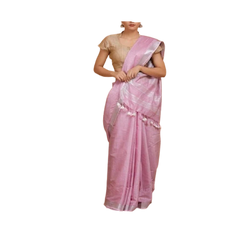 Khadi Linen Saree M J HANDLOOM