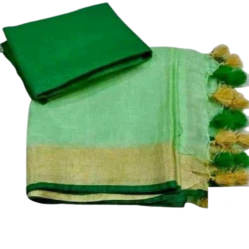 Khadi Linen Saree M J HANDLOOM