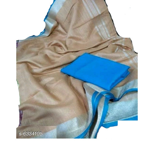 Khadi Linen saree M J HANDLOOM