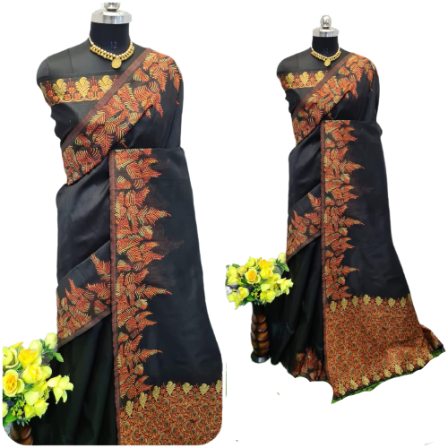 Handloom Raw Silk Weaving Saree M J HANDLOOM