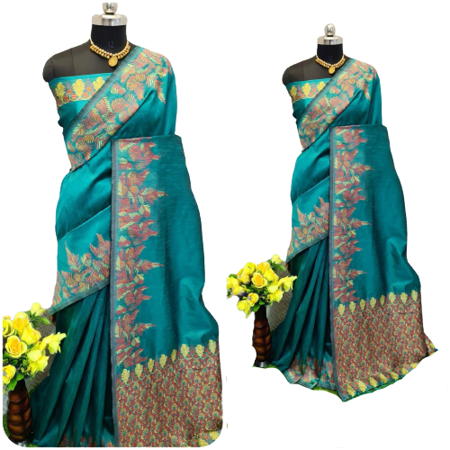 Handloom Raw Silk Weaving Saree M J HANDLOOM