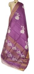 Pure Tussar Silk print saree