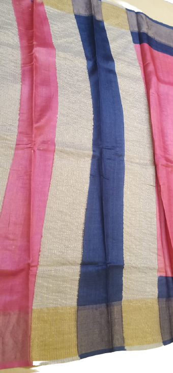 Pure Tussar Silk print saree