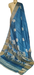 Pure Tussar Silk print saree
