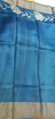 Pure Tussar Silk print saree