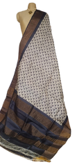 Pure Tussar Silk print saree