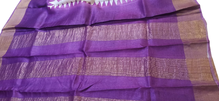 Pure Tussar Silk print saree