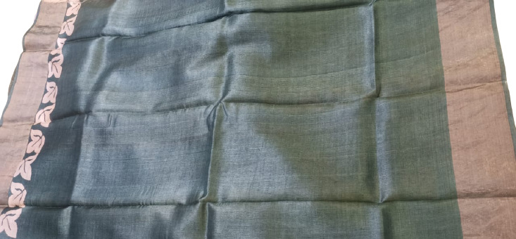 Pure Tussar Silk print saree