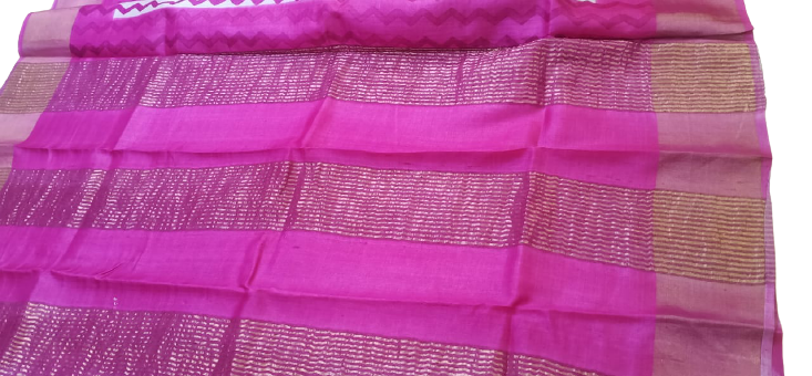 Pure Tussar Silk print saree