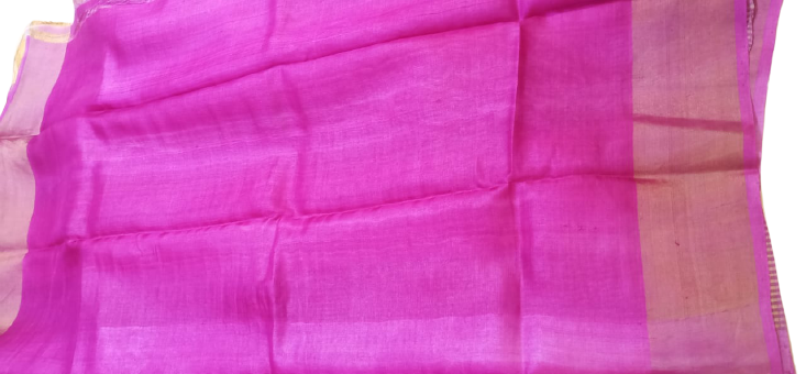 Pure Tussar Silk print saree